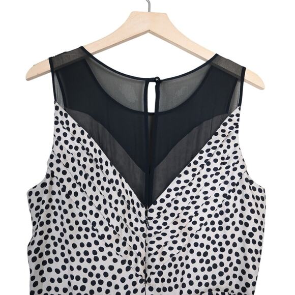 BCBGeneration Womens 12 Fit and Flare Pleated Polka Dot Dress - Picture 6 of 13